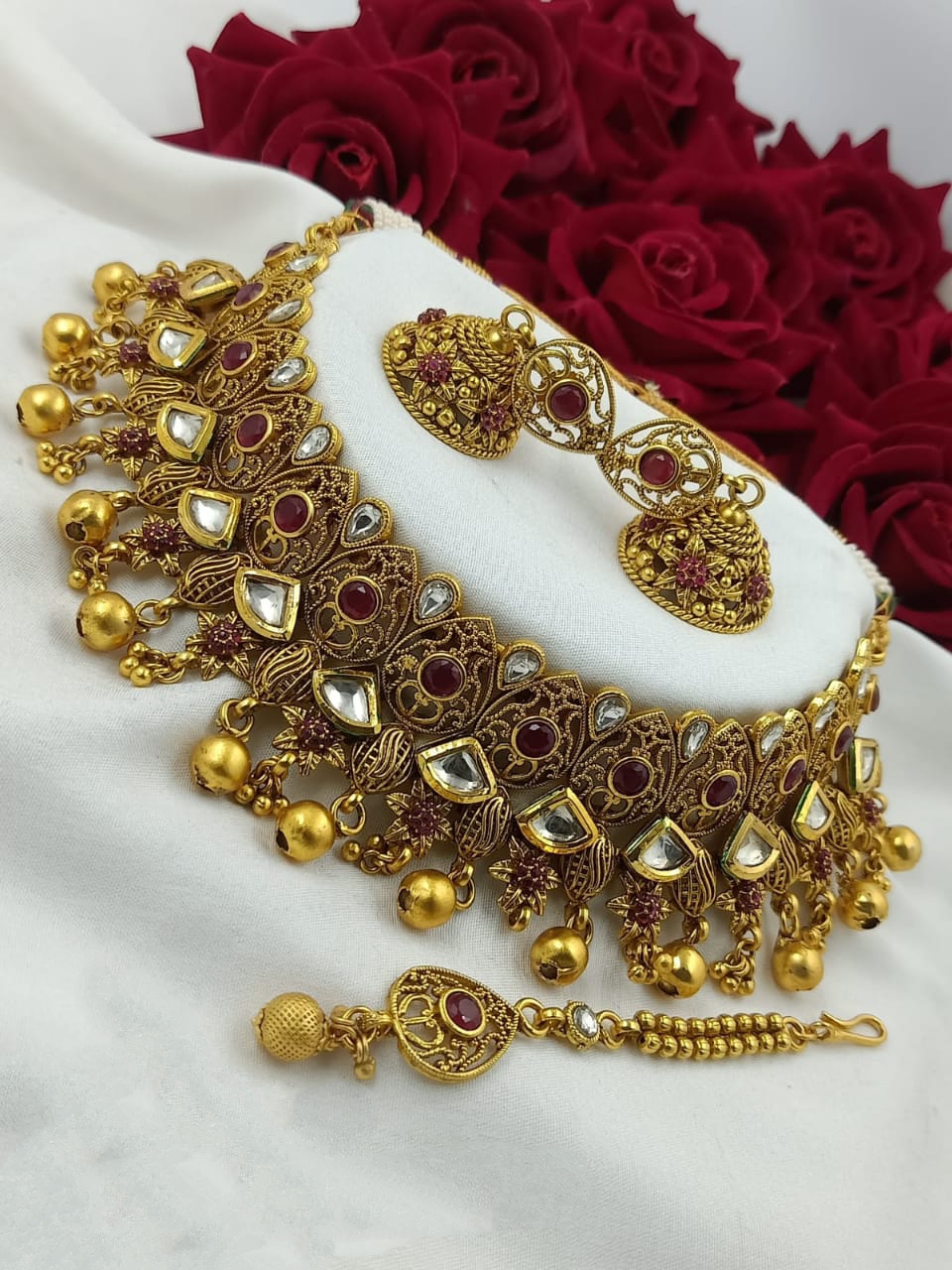 LC Traditional Gold Plated Jewelry Set