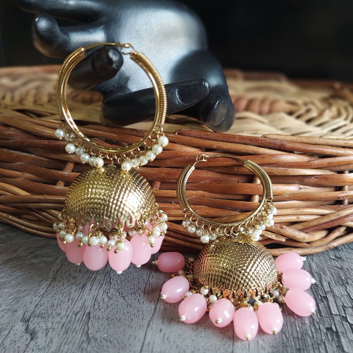 Hoop Jhumka earrings