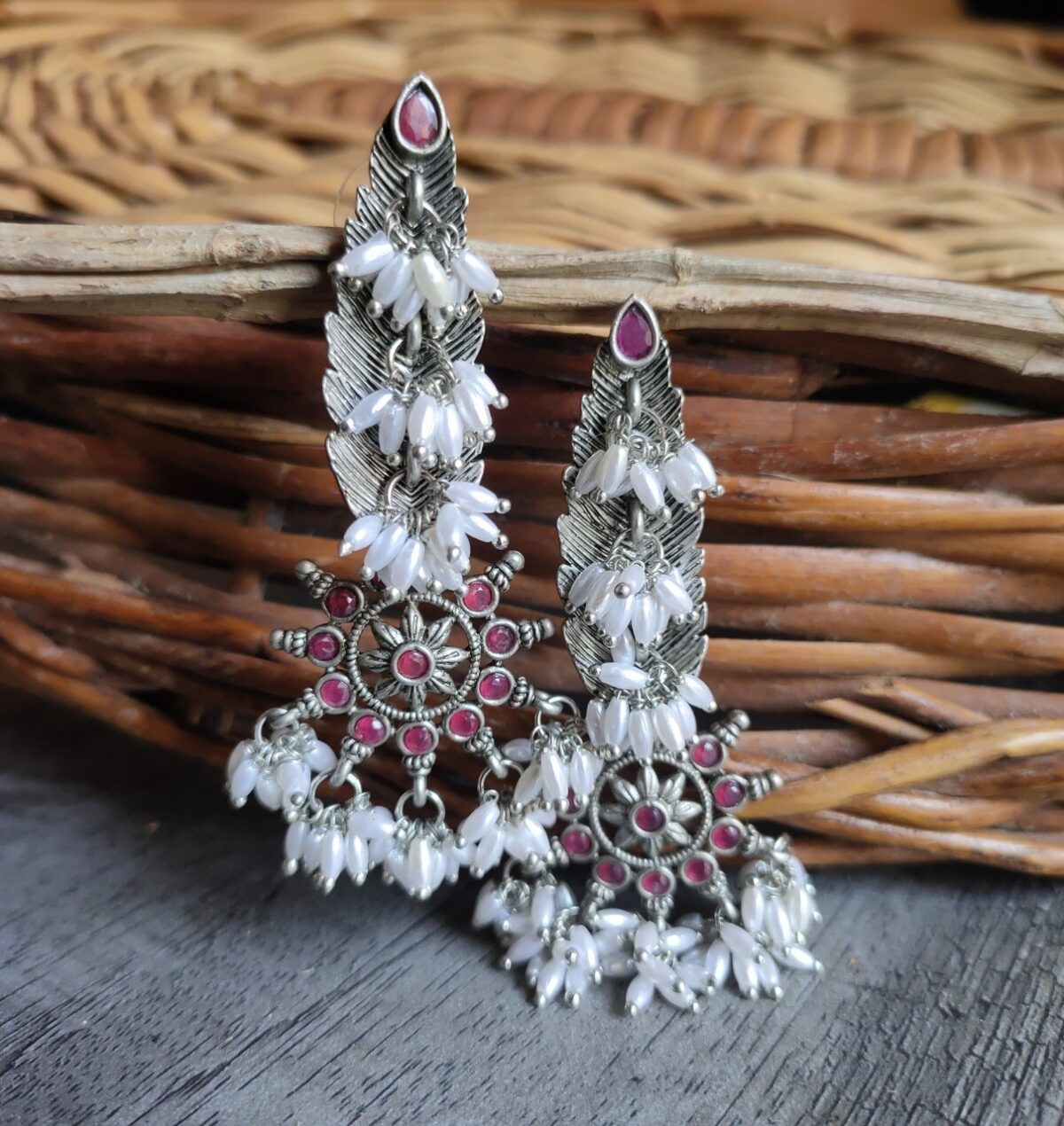 oxidised jewelry earrings
