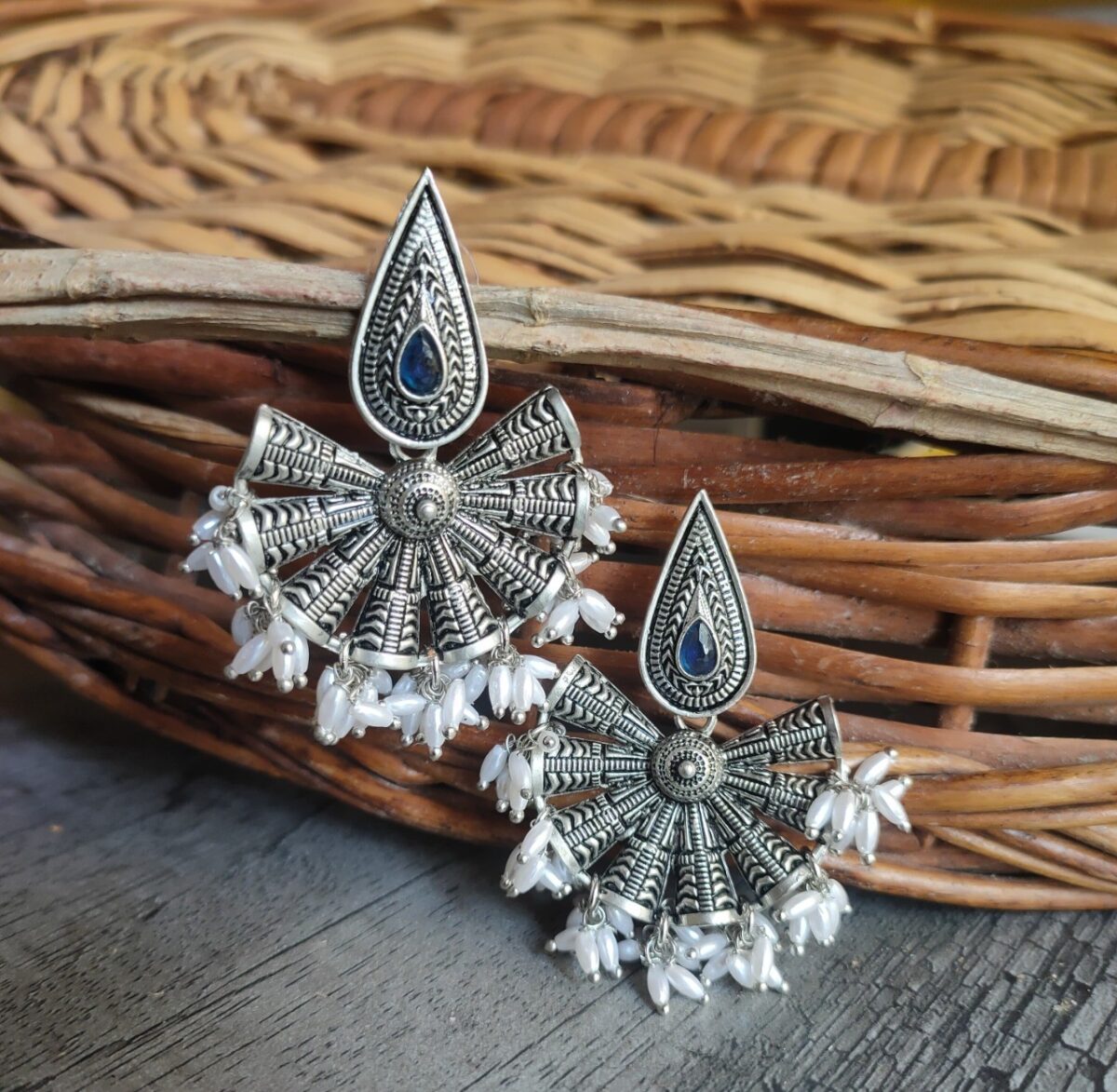 Oxidised Indian Earrings