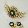 Elegant Kundan & Pearls Choker Necklace Set with Matching Earrings