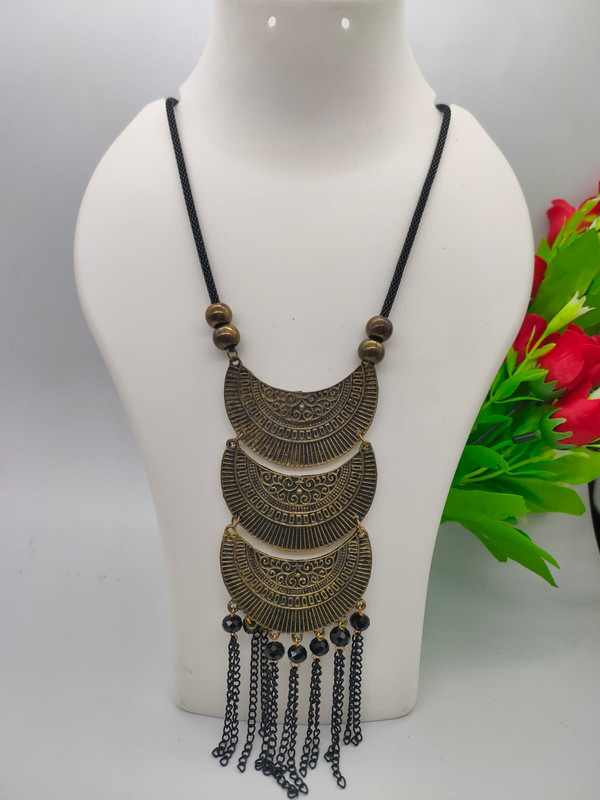 Exquisite Silver Oxidized Necklace and Earrings Set - Perfect Gift for Her!